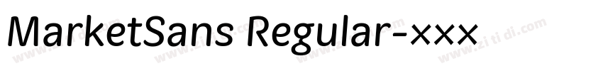 MarketSans Regular字体转换